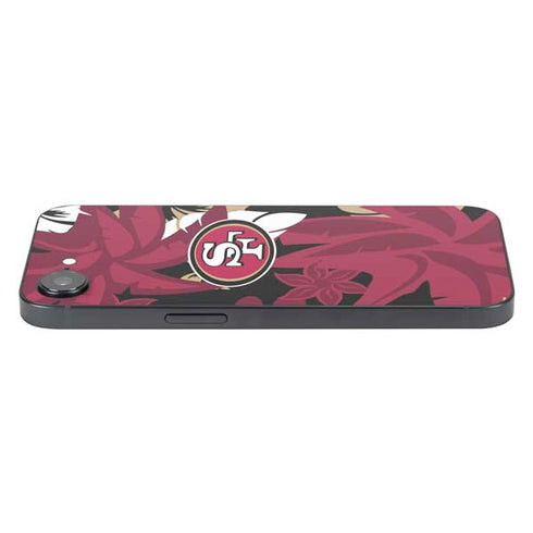 NFL San Francisco 49ers Tropical Print iPhone 16e Skin